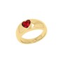 s.Oliver Jewel Damen Ring Edelstahl IP Gold Zirkonia Herz 204061