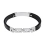 s.Oliver Jewel Herren Armband Leder Edelstahl schwarz silber 2040620