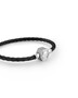 Philipp Plein Herren Armband Leder Edelstahl silber PLEIN ENIGMA L PJ6GA02BL