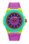 Plein Sport Unisex Uhr Analog Quarz LASERSTRIKE Bunt PSFGA1026 Silikon