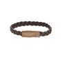 ASTON MARTIN Herren Armband Lederband braun Edelstahl AML THRILL MJITS6BL4