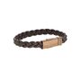 ASTON MARTIN Herren Armband Lederband braun Edelstahl AML THRILL MJITS6BM4