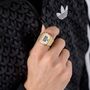 Adidas Damen Ring Uhr DIGITAL TWO RING Edelstahl gold AOST26036