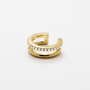 Esprit Damen Ohrringe Single Earcuff Klemme Silber godlfarben S.88676211
