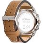s.Oliver Herren Uhr Armbanduhr Chronograph Leder SO-4407-LC