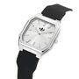 Adidas Unisex Uhr CITY TECH SQUARE Silikon schwarz AOFH26513