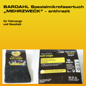 BARDAHL SPEZIAL-Mikrofasertuch MEHRZWECK, anthrazit