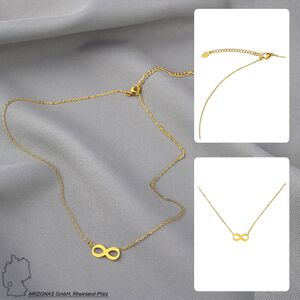 Halskette mit Infinity Anh�nger Modeschmuck aus Edelstahl