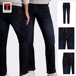 Klassische Jeans Regular Fit Unifarben Rei�verschluss