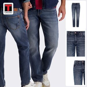 Jeans Used-Look Rei�verschluss Slim Fit Modernes Design