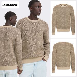 Modischer Strickpullover Langarm Rundhalsausschnitt