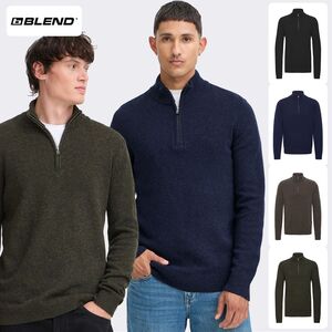 Eleganter Strickpullover Stehkragen Rei�verschluss