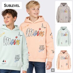 Kapuzenpullover Frontprint R�ckenprint Rippb�ndchen Langarm