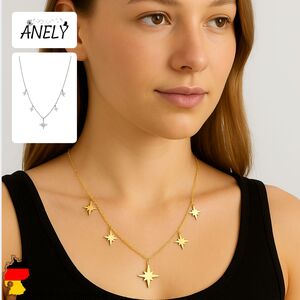 Halskette Sterne Edelstahl 40 cm