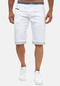 Jaylvis Herren Jeans Shorts Kurze Stretch Capri Hose Bermuda 3/4 Design Slim Fit Biker Pants