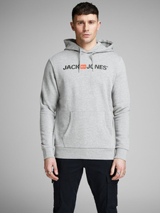 Herren Jack & Jones Corp Logo Sweat Hood Kapuzen Sweatshirt Basic Jumper Reg Fit