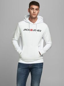 Herren Jack & Jones Corp Logo Sweat Hood Kapuzen Sweatshirt Basic Jumper Reg Fit