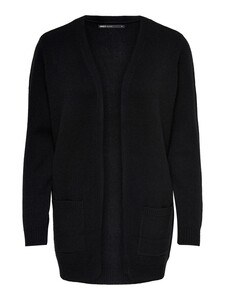 ONLY Damen Lange Strickjacke Stretch ONLLESLY Open Cardigan Gerippt