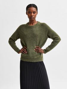 Damen SELECTED Feinstrick Wollpullover Rundhals Strickpullover SLFLULU