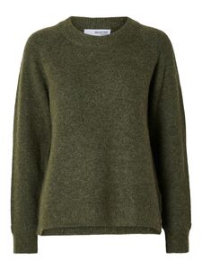 Damen SELECTED Feinstrick Wollpullover Rundhals Strickpullover SLFLULU
