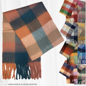 Damen Weicher Mode Winter Schal Karierter XXL Cozy Deckenschal Design Fashion Vintage Muster Tuch