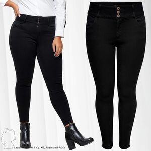 Damen Skinny Jeans High Waist Denim Gro�e Gr��en Plus Size �bergr��e