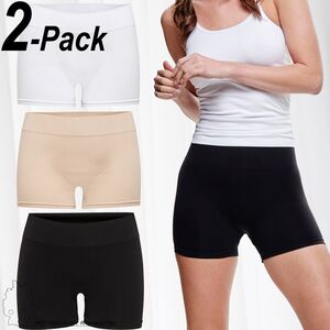 Damen Mini Shorts Leggins 2-er St�ck Pack Fitness Radler Unterrock Pants