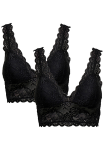 2-er St�ck Set Spitzen Bustier BH ohne B�gel ONLCHLOE Breite Tr�ger