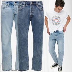 Loose Fit Jeans Straight Leg Denim Pants Stoned Washed Hose ONSEDGE�