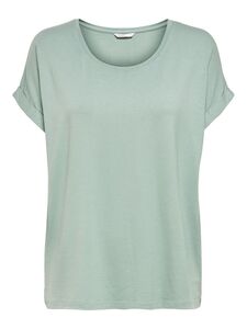Basic T-Shirt Einfarbig Rundhals Ausschnitt Kurzarm Top Oberteil