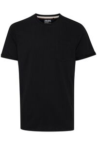 Rundhals T-Shirt Stretch Kurzarm Shirt Einfarbiges Basic aus Baumwolle