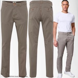 Chino Hose Casual Basic Stoff Pants Baumwolle Tapered Regular Fit