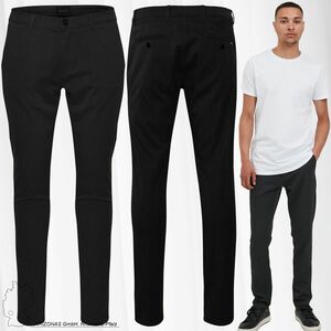 Herren SOLID Business Chino Hose Casual Basic Stoff Pants Slim Fit Tapered Leg Trousers TOFrederic