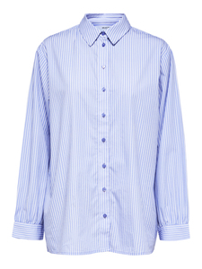 Basic Hemd Bluse Langarm Business Shirt aus Baumwolle SLFREKA