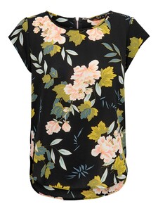 Print Kurzarm Bluse Basic Rundhals Blouse Shirt Oberteil ONLVIC