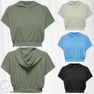 Kapuzen T-Shirt Kurzarm Rundhals Hoodie Sweat Sport Top JDYSHINE