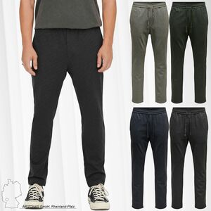 Herren O&S Relaxed Ripped Stoffhose Bequeme Sommer Pants ONSLINUS Freizeit Trousers mit Tunnelzug