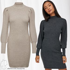 Langarm Strickkleid Mini Pullover Dress Stehkragen Shirt ONLKATIA