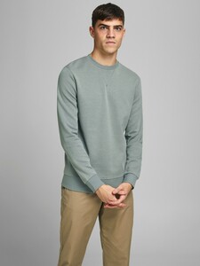 Herren JACK & JONES Basic Sweater Langarm Sweatshirt Rundhals Pullover Einfarbiger Jumper JJEBASIC