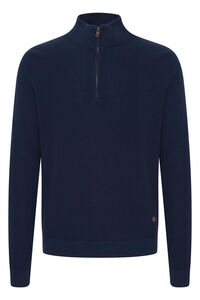 Warmer Strickpullover Stehkragen Sweater mit Zip Langarm Basic BHCodford