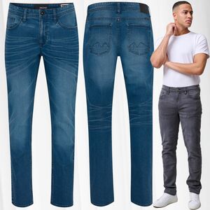 Herren BLEND Slim Fit Jeans Basic Hose Denim Pants Tapered Trousers Stoned Washed TWISTER FIT