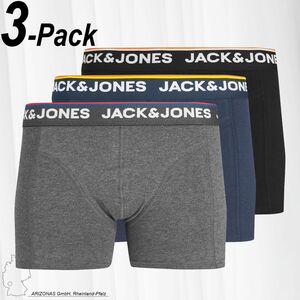Herren JACK & JONES 3-er Stck Pack Boxershorts Trunks Set Stretch Hose Basic Unterwsche JACDON