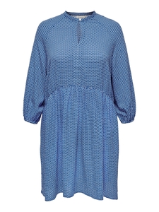 Gemustertes Langarm Blusen Kleid Plus Size �bergr��en Knielang CARELVIRO