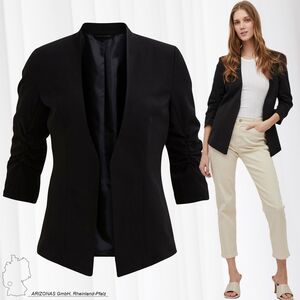 3/4 �rmel Blazer D�nne Jacke mit Schulterpolster Business Basic VIHER