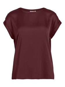 Satin Blusen T-Shirt Kurzarm Basic Gl�nzendes Oberteil VIELLETTE