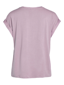Satin Blusen T-Shirt Kurzarm Basic Gl�nzendes Oberteil VIELLETTE