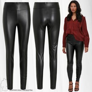 PU Kunstleder Leggings High Waist Stretch Hose Beschichtet VIBARB