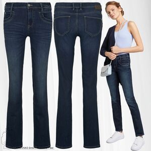 Straight Bleached Jeans Regular Fit Denim Hose Bio Baumwolle ALEXA
