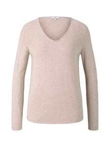D�nner Strickpullover Knitted Basic Stretch Sweater Langarm V-Neck