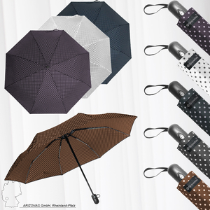 Kleiner Regenschirm Legeres Design Gepunkteter Taschenschirm mit Automatik Leicht und Stabil Snowball